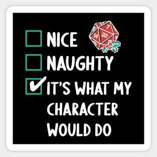 D&D Critmas Naughty & Nice Sticker